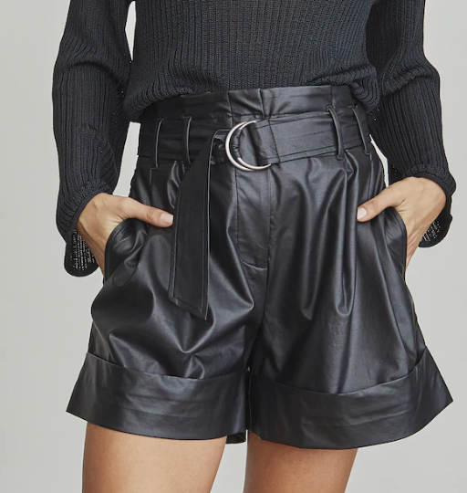 Elizabeth and James faux Leather Shorts