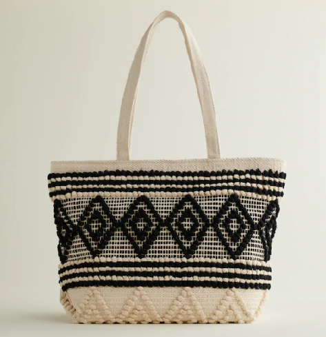 Woven Popcorn Tote Bag