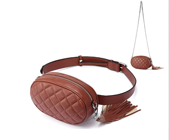 Quilted Fanny Pack that doubles as a crossbody bag