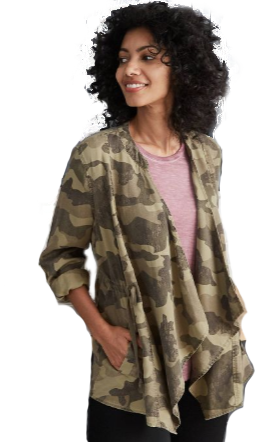 Women’s Long Sleeve Cargo Jacket - Know Rose