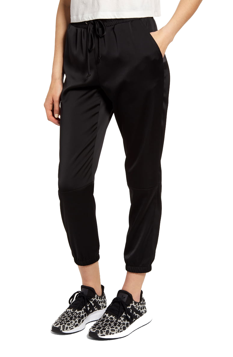 Stretch Satin Jogger Pants