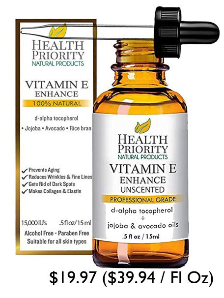 100% Natural & Organic Vitamin E Oil For Your Face & Skin