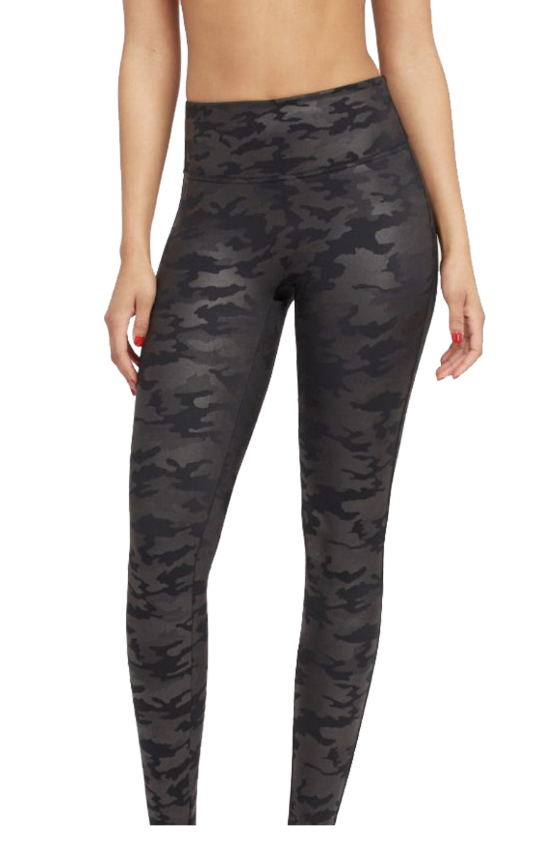 Faux Leather Camo Leggings