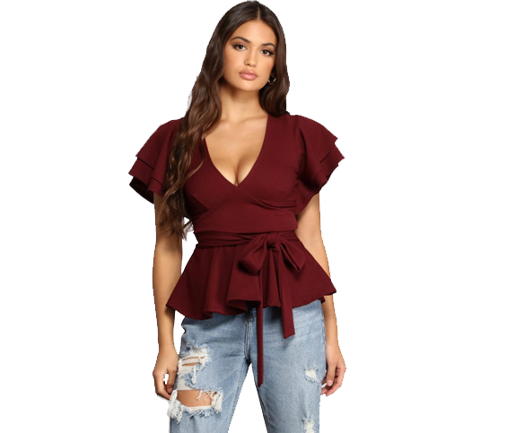 GET THAT CLASSIC VIBE PEPLUM TOP