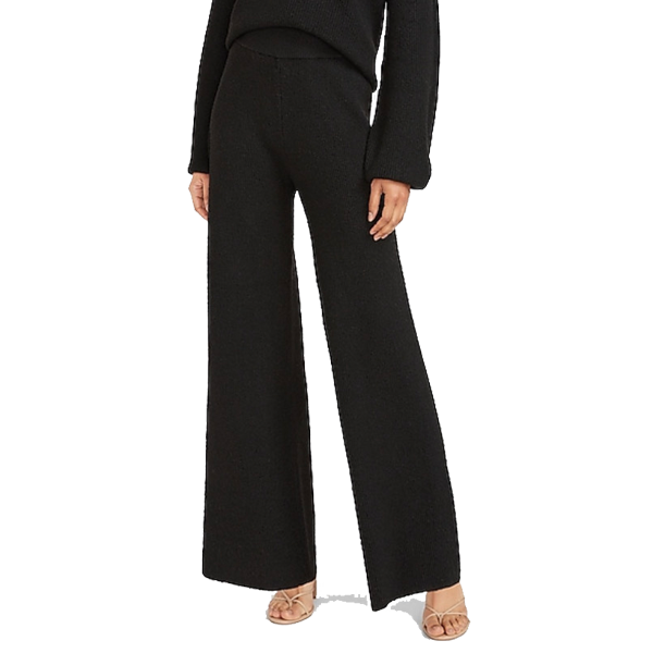 High Waisted Soft Ribbed Wide Leg Pant