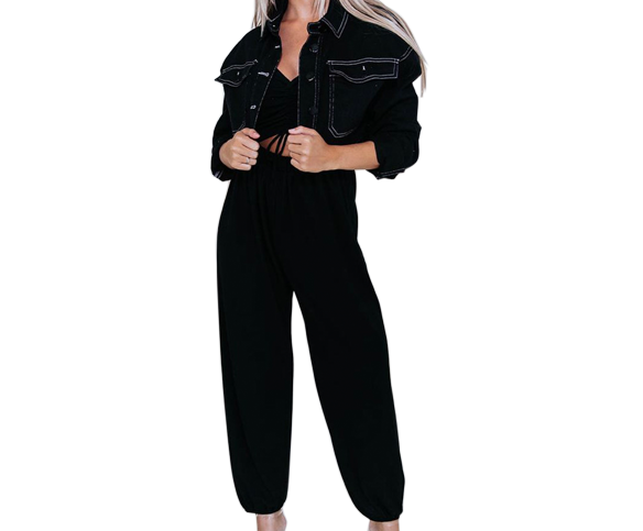 ESSENTIAL BLACK JUMPSUIT