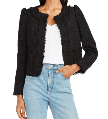 Puff Sleeve Boucle Jacket