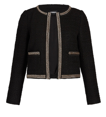 Chain Trim Boucle Jacket